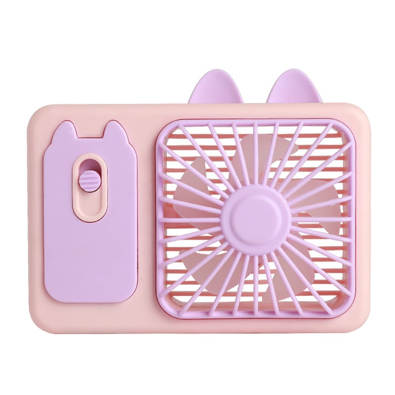 Ventilator de birou USB cu direcție reglabilă sus-jos | Baterie încorporată 300–500 mAh, 5V 5W, zgomot 45–50 dB, Încărcare USB, Viteză unică