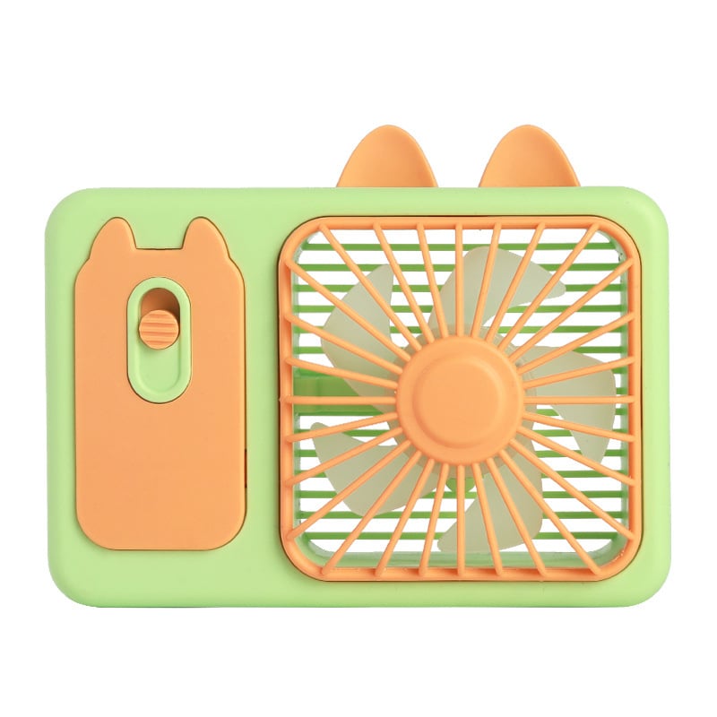 Ventilator de birou USB cu direcție reglabilă sus-jos | Baterie încorporată 300–500 mAh, 5V 5W, zgomot 45–50 dB, Încărcare USB, Viteză unică