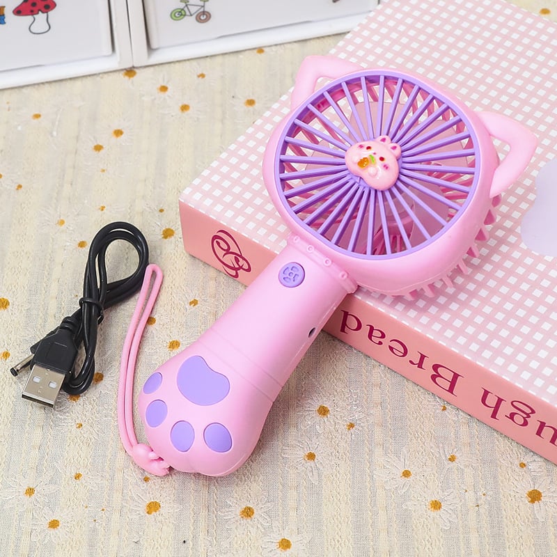 Ventilator de birou USB cu direcție reglabilă sus-jos | Baterie încorporată 300–500 mAh, 5V 5W, zgomot 45–50 dB, Încărcare USB, Viteză unică