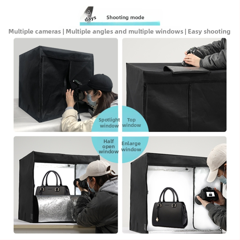 Huishot Mini Studijski Softbox Set s Lychee Uzorkom Reflektirajuća Tkanina, Najlon, Oxford, Vodootporna Tkanina i PVC Pozadina