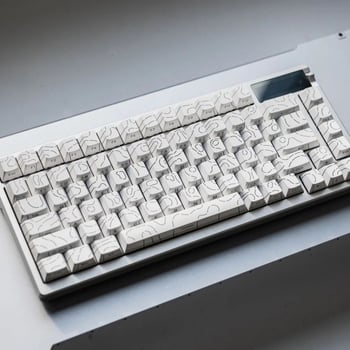 Странично гравирани полупрозрачни капачки за клавиши за клавиатури със 61/68/75/84/87 клавиши; без подсветка; не водоустойчиви