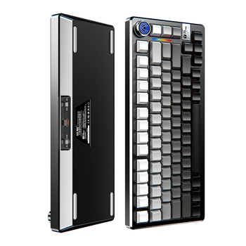 Mechanická klávesnica, 81 kláves, bezdrôtové tri režimy, telo z hliníkovej zliatiny, lineárne spínače.