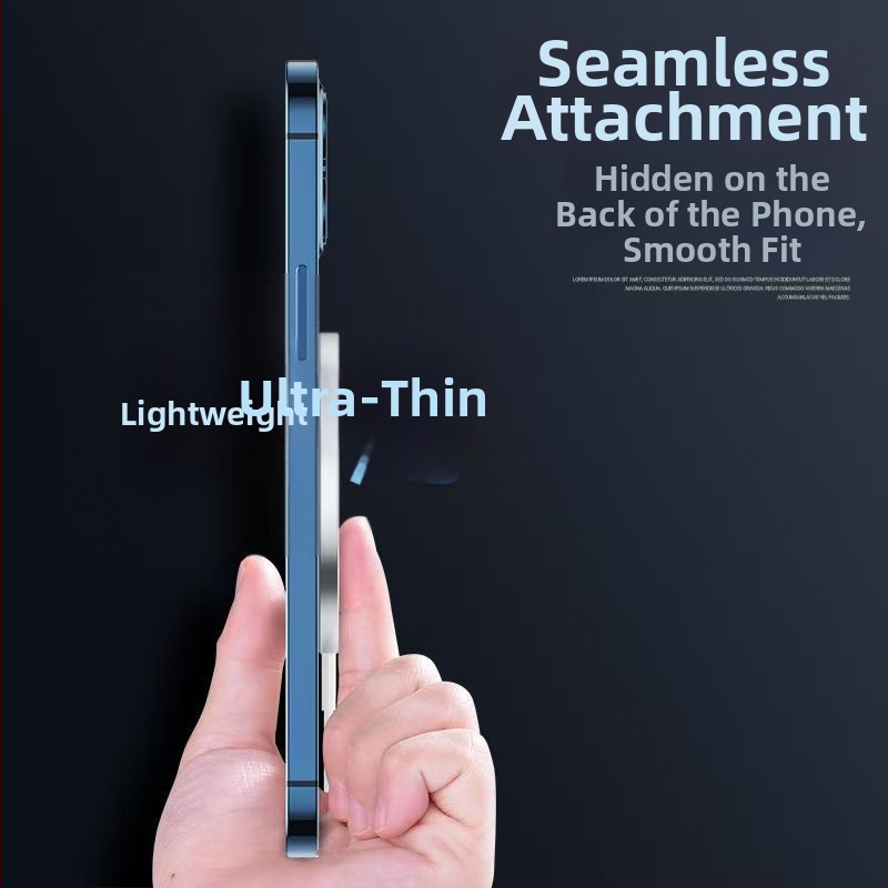 Bezvadu magnētiskais lādētājs, Qi saderīgs, Magnētiska piesaiste, 1W jauda, Pārnēsājamais telefona lādētājs