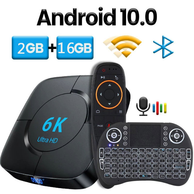 Android 14 TV Box, H616 procesors, 6K izvade, 4GB RAM, 64GB atmiņa