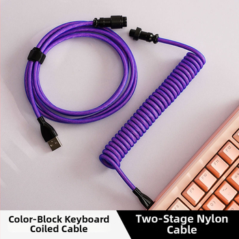 Tastatūras USB Type-C datu kabelis ar aviācijas konektoru, dubulti pletēts korpuss, modelis TPC011, pielāgots pēc parauga