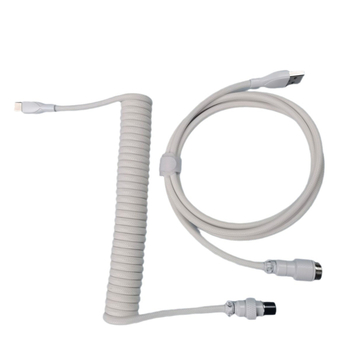 Tastatūras USB Type-C datu kabelis ar aviācijas konektoru, dubulti pletēts korpuss, modelis TPC011, pielāgots pēc parauga