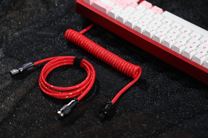 Tastatūras USB Type-C datu kabelis ar aviācijas konektoru, dubulti pletēts korpuss, modelis TPC011, pielāgots pēc parauga