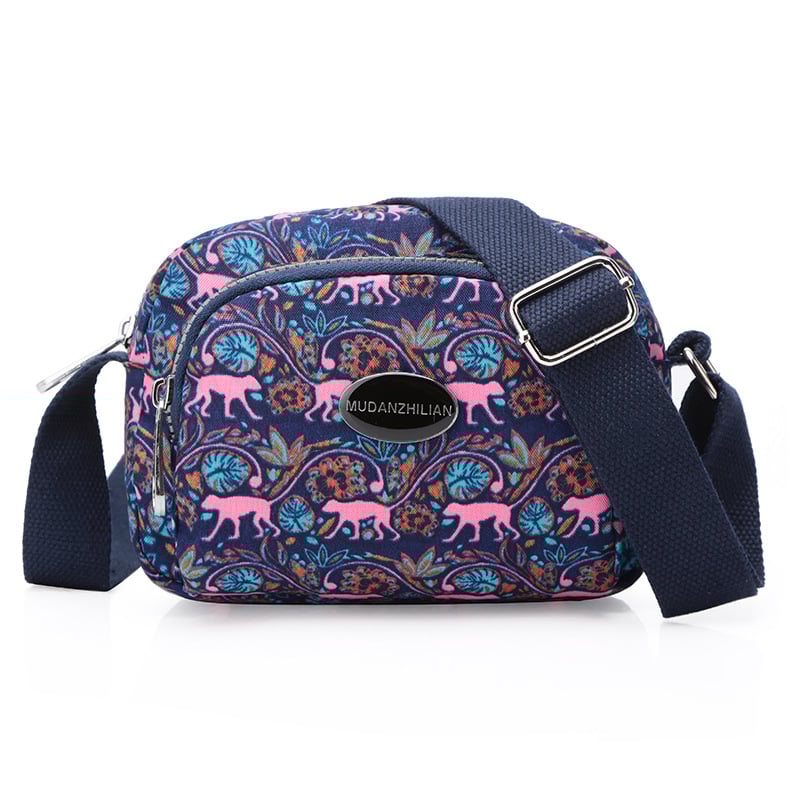 MDZL crossbody kvadratna torbica od najlona, zatvaranje na zip, unutrašnji džepovi: skriveni džep sa zipom, džep za telefon, džep za ID, džep za kameru