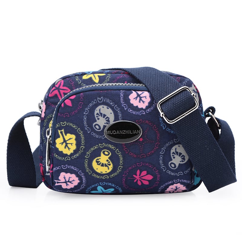 MDZL crossbody kvadratna torbica od najlona, zatvaranje na zip, unutrašnji džepovi: skriveni džep sa zipom, džep za telefon, džep za ID, džep za kameru