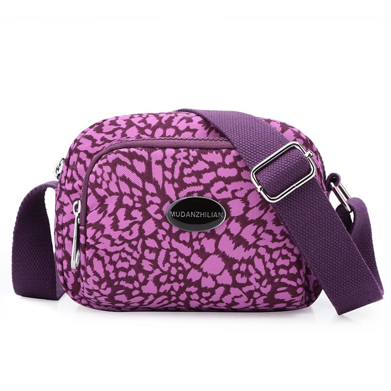 MDZL crossbody kvadratna torbica od najlona, zatvaranje na zip, unutrašnji džepovi: skriveni džep sa zipom, džep za telefon, džep za ID, džep za kameru