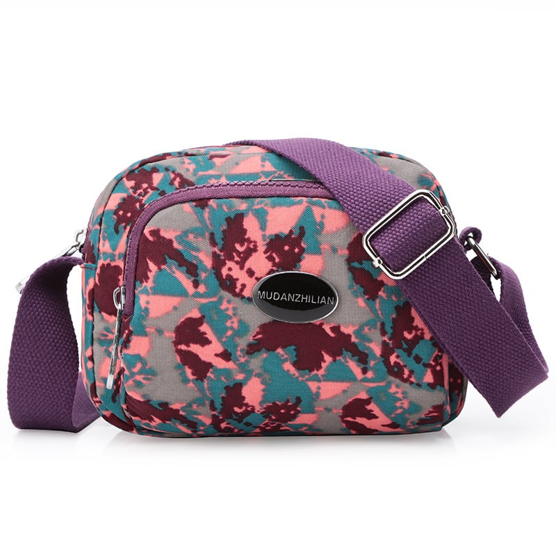 MDZL crossbody kvadratna torbica od najlona, zatvaranje na zip, unutrašnji džepovi: skriveni džep sa zipom, džep za telefon, džep za ID, džep za kameru