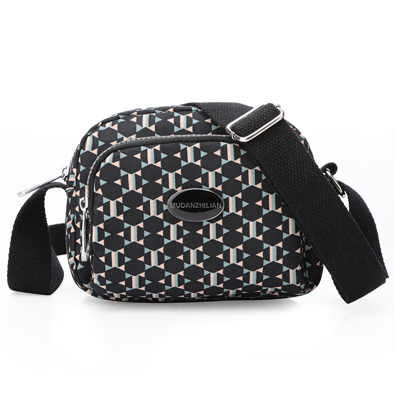 MDZL crossbody kvadratna torbica od najlona, zatvaranje na zip, unutrašnji džepovi: skriveni džep sa zipom, džep za telefon, džep za ID, džep za kameru