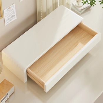 Мониторно повдигнато работно място с чекмедже, държач за лаптоп, повдигнат под за клавиатурата и ракла за съхранение с охлаждане — борово дърво, десктоп стил