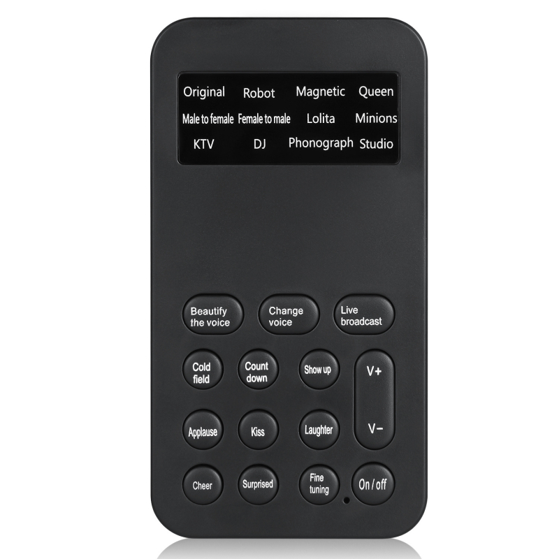Card de sunet USB cu modificare de voce pentru streaming live pe mobil și PC — Model i9, baterie încorporată 500–800mAh, Bluetooth 4.0, 100Hz–20kHz, SNR ≥60dB
