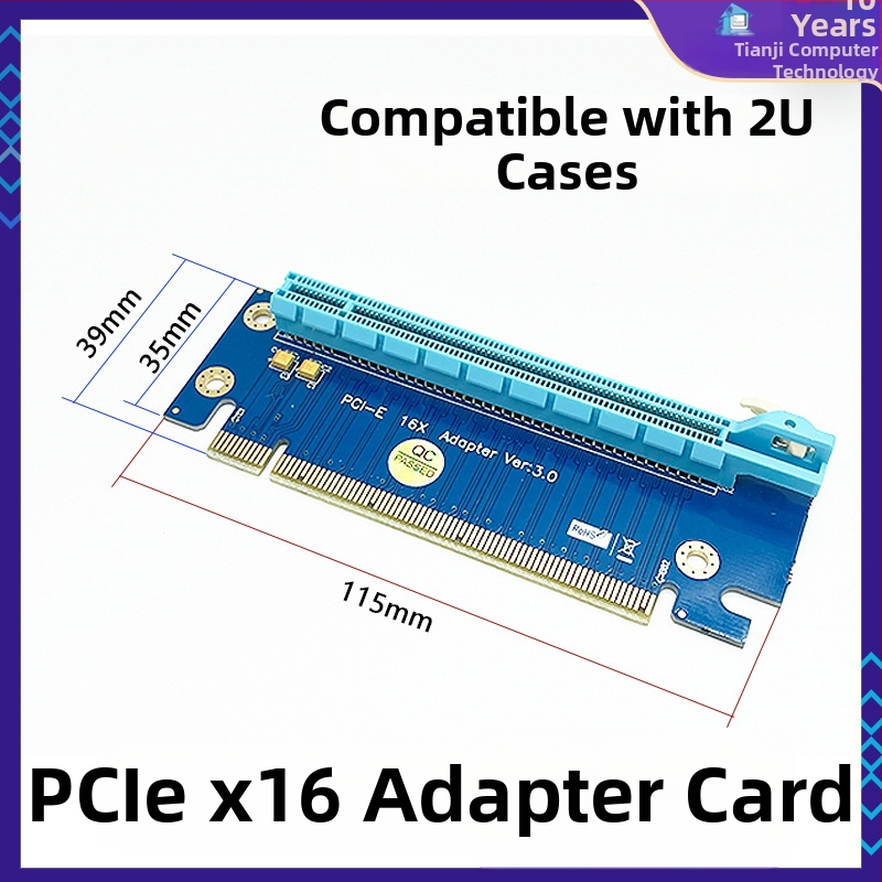 PCIe riadiaca karta pre zásuvy PCIe x1/x4/x8/x16 – ľavý adaptér pre základnú dosku, meďový jadro, model 01