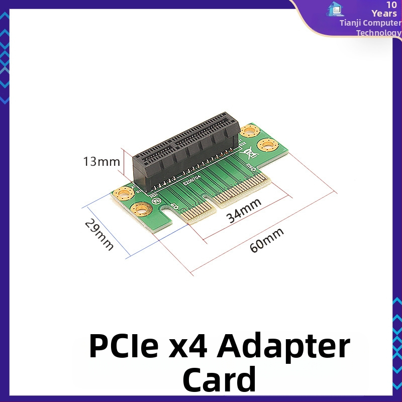 PCIe riadiaca karta pre zásuvy PCIe x1/x4/x8/x16 – ľavý adaptér pre základnú dosku, meďový jadro, model 01