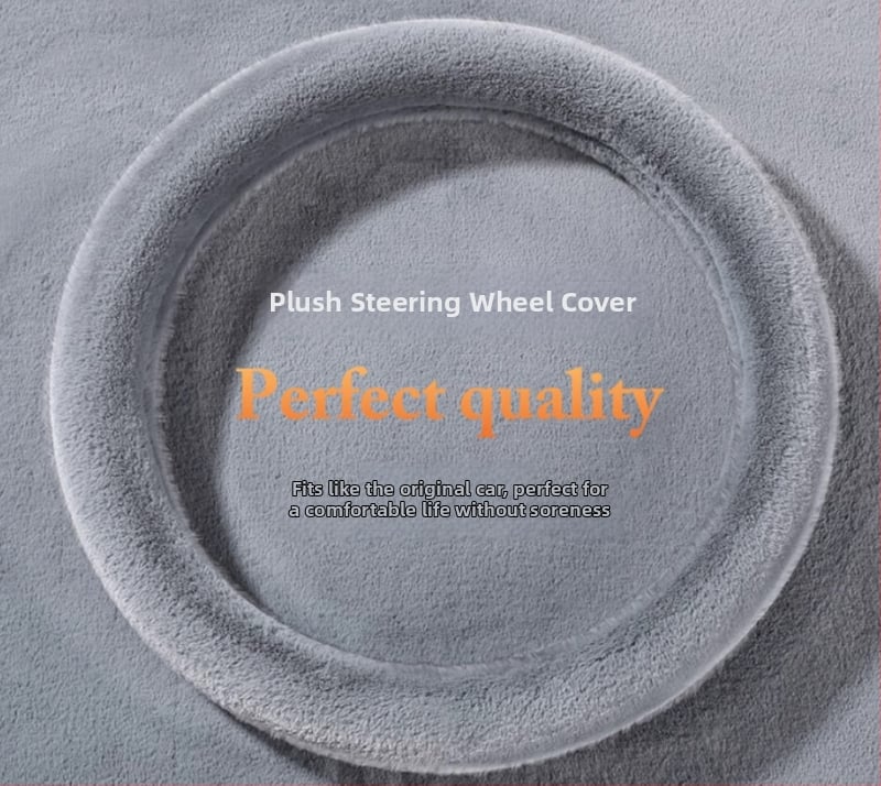 Κάλυμμα τιμονιού από τεχνητή γούνα, universal για τον χειμώνα, απλό στυλ, Cool Car Jun, συμβατό με τα περισσότερα αυτοκίνητα, εγκατάσταση: γενική