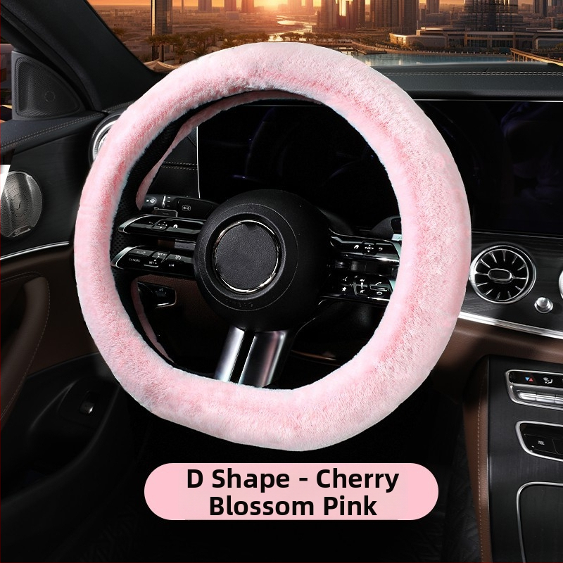 Κάλυμμα τιμονιού από τεχνητή γούνα, universal για τον χειμώνα, απλό στυλ, Cool Car Jun, συμβατό με τα περισσότερα αυτοκίνητα, εγκατάσταση: γενική