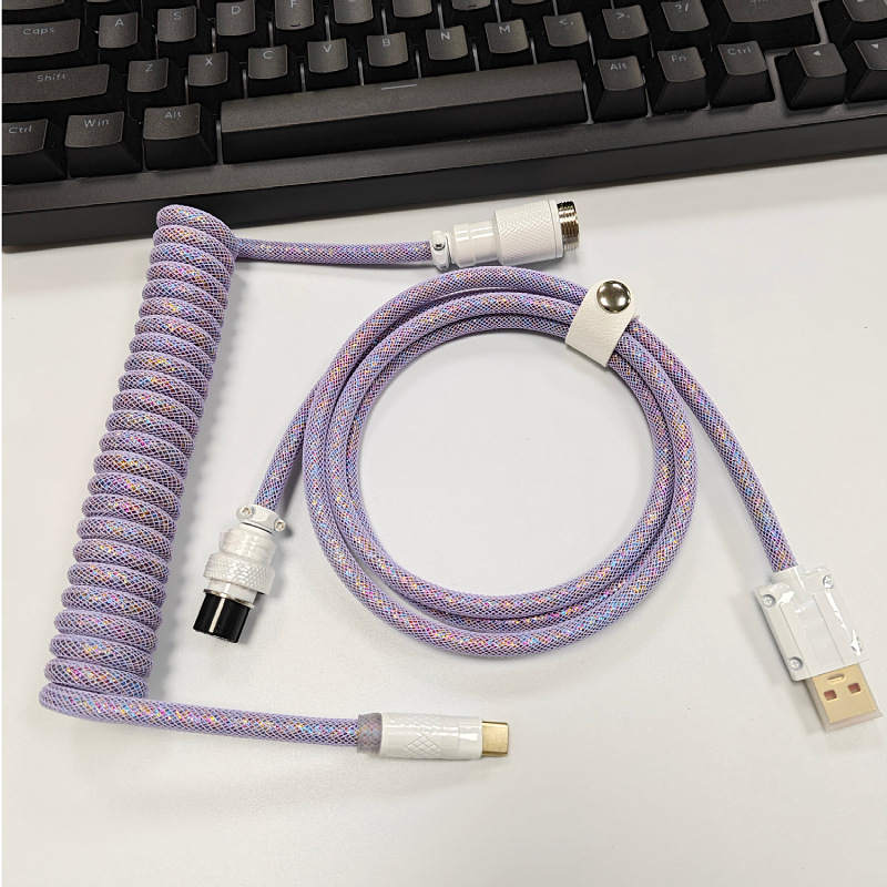 8K magnetski kabel za mehaničku tipkovnicu s avionskim konektorom, prilagođeni USB gaming kabel