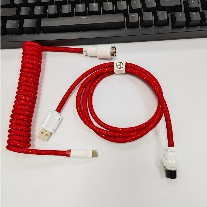 8K magnetski kabel za mehaničku tipkovnicu s avionskim konektorom, prilagođeni USB gaming kabel