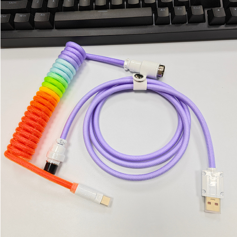 8K magnetski kabel za mehaničku tipkovnicu s avionskim konektorom, prilagođeni USB gaming kabel