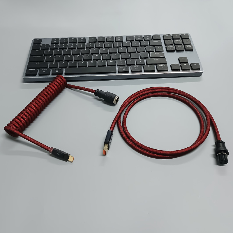 8K magnetski kabel za mehaničku tipkovnicu s avionskim konektorom, prilagođeni USB gaming kabel