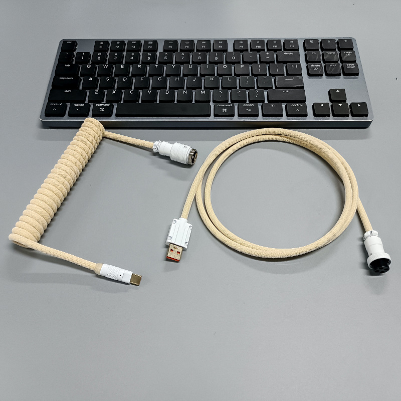 8K magnetski kabel za mehaničku tipkovnicu s avionskim konektorom, prilagođeni USB gaming kabel