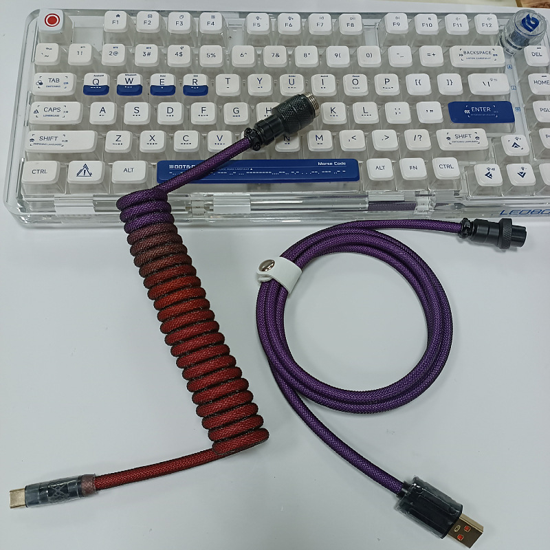 8K magnetski kabel za mehaničku tipkovnicu s avionskim konektorom, prilagođeni USB gaming kabel