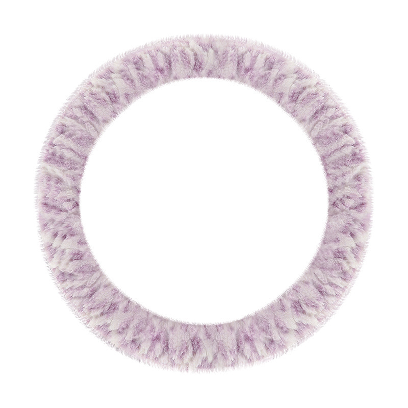 Husă de volan pentru automobil – unisex, model de iarnă, din pluș artificial, antiderapant, stil minimalist (Pluș artificial, Montaj universal, Sezon de iarnă, Mărci auto universale, Stil minimalist)