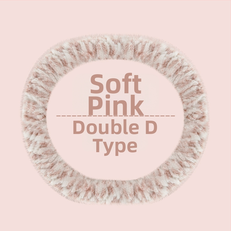 Husă de volan pentru automobil – unisex, model de iarnă, din pluș artificial, antiderapant, stil minimalist (Pluș artificial, Montaj universal, Sezon de iarnă, Mărci auto universale, Stil minimalist)