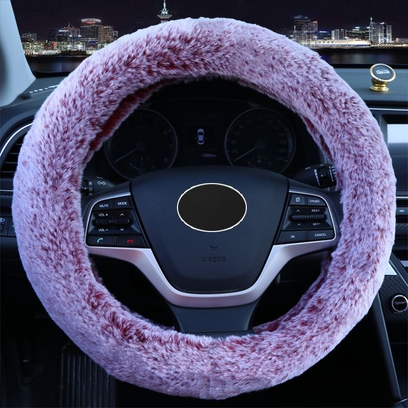 Husă pluș pentru volan, universală, set de trei piese cu husă pentru schimbător și frână de mână, pentru iarnă, Shengmu