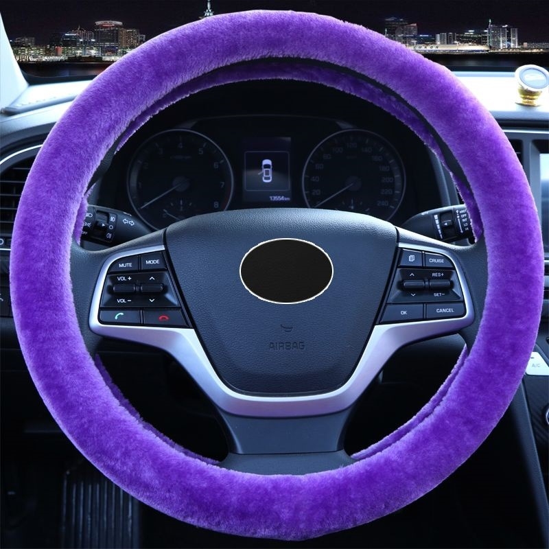 Husă pluș pentru volan, universală, set de trei piese cu husă pentru schimbător și frână de mână, pentru iarnă, Shengmu