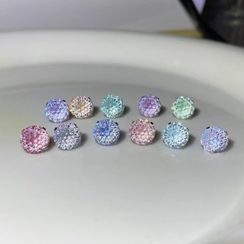 Cercei geometrici din oțel titan cu zirconiu, inspirați de osul urechii, design original