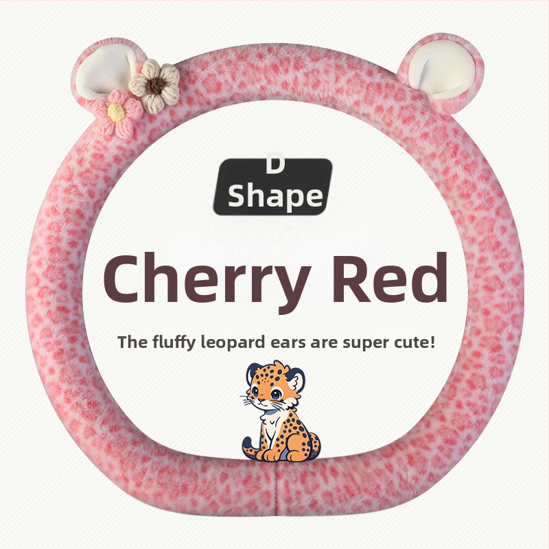 Acoperire volan din pluș - stil original, utilizare iarnă, potrivire universală, material: pluș sintetic