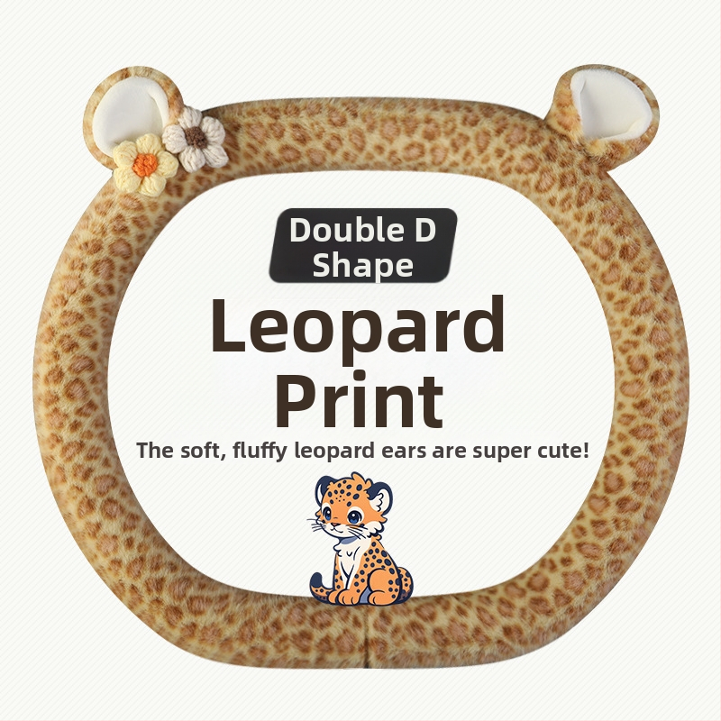 Acoperire volan din pluș - stil original, utilizare iarnă, potrivire universală, material: pluș sintetic