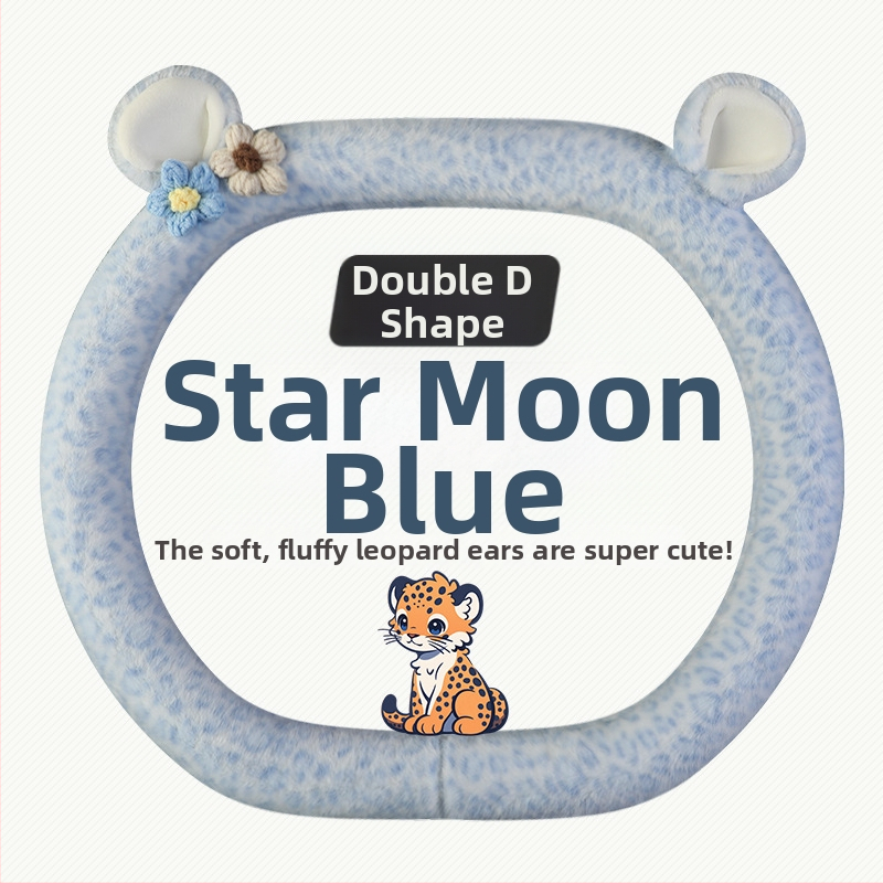 Acoperire volan din pluș - stil original, utilizare iarnă, potrivire universală, material: pluș sintetic