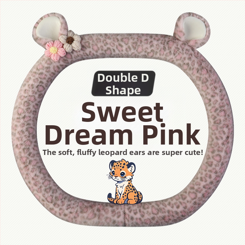 Acoperire volan din pluș - stil original, utilizare iarnă, potrivire universală, material: pluș sintetic