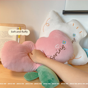 Tulp lilleplüüsnukk - kristalliselt pehme plüüs, taimne stiil, täidis PP puuvill, bränd Cute Pine, litsentsitud privaatne bränd, vanus 7–14 aastat