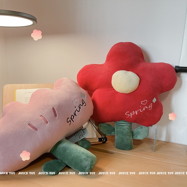 Tulp lilleplüüsnukk - kristalliselt pehme plüüs, taimne stiil, täidis PP puuvill, bränd Cute Pine, litsentsitud privaatne bränd, vanus 7–14 aastat