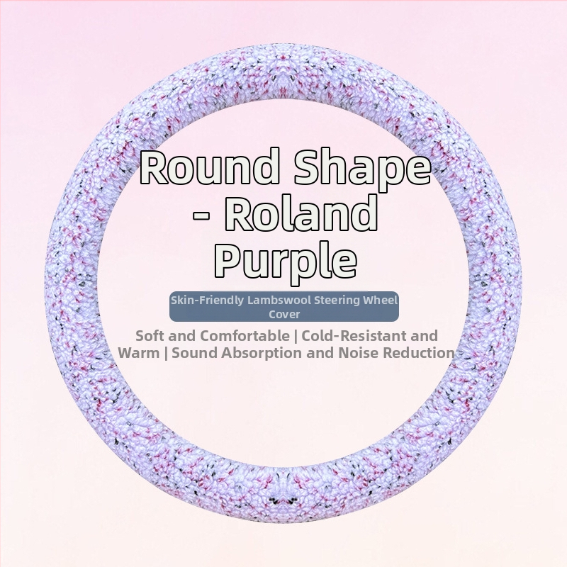 Capac volan auto din pluș artificial, iarnă, stil minimalist, montare universală