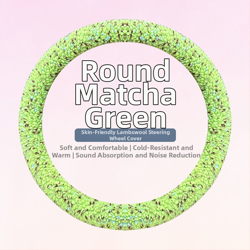 Capac volan auto din pluș artificial, iarnă, stil minimalist, montare universală