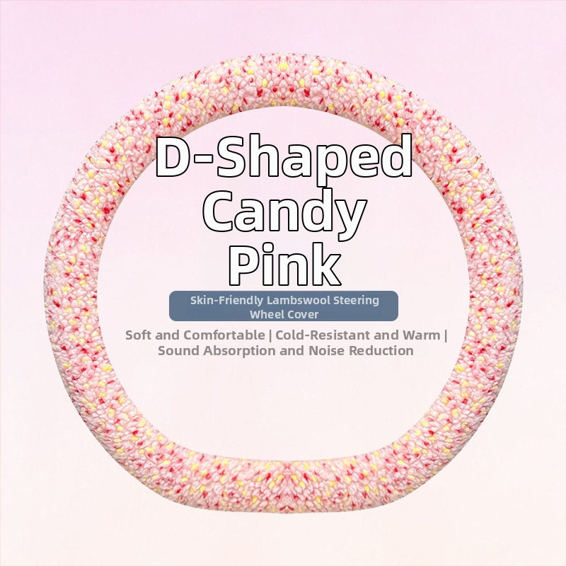 Capac volan auto din pluș artificial, iarnă, stil minimalist, montare universală