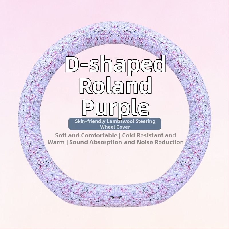 Capac volan auto din pluș artificial, iarnă, stil minimalist, montare universală