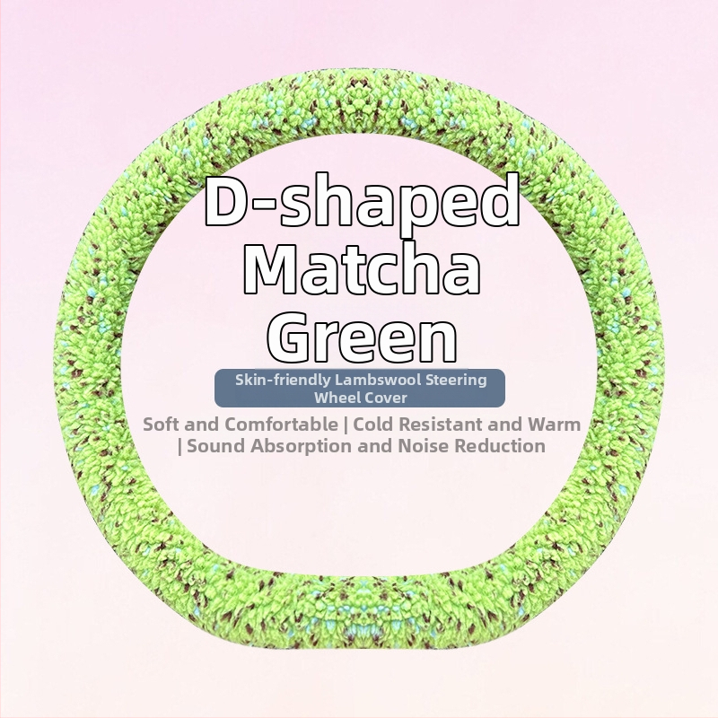 Capac volan auto din pluș artificial, iarnă, stil minimalist, montare universală