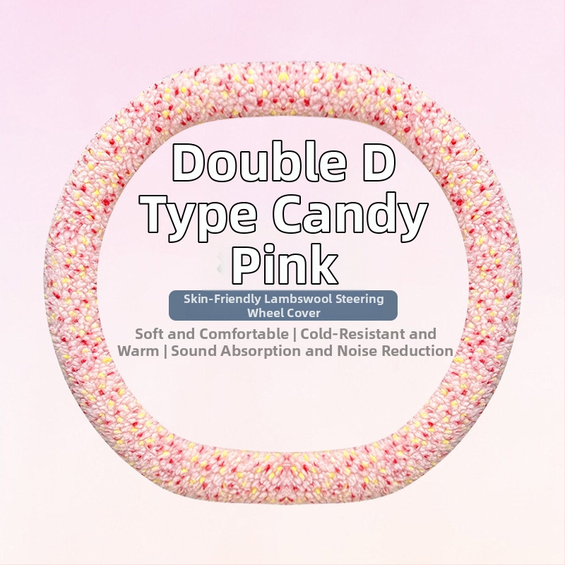 Capac volan auto din pluș artificial, iarnă, stil minimalist, montare universală