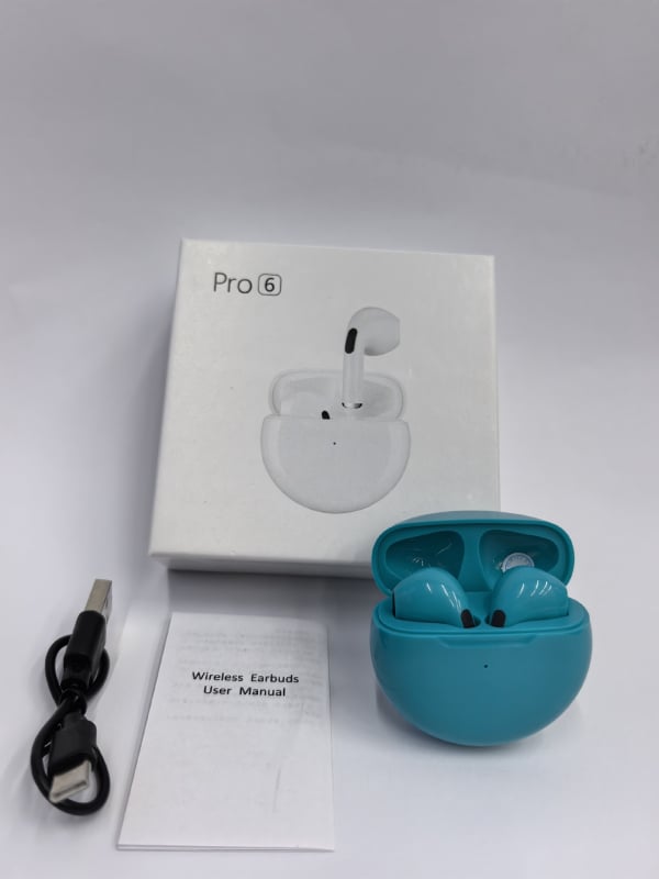 Pro6 Vezeték nélküli Bluetooth fülhallgató – illeszkedő, sztereó, lélegző fény, Bluetooth 5.0, 5 m hatótávolság, üzemidő akár 4 óra