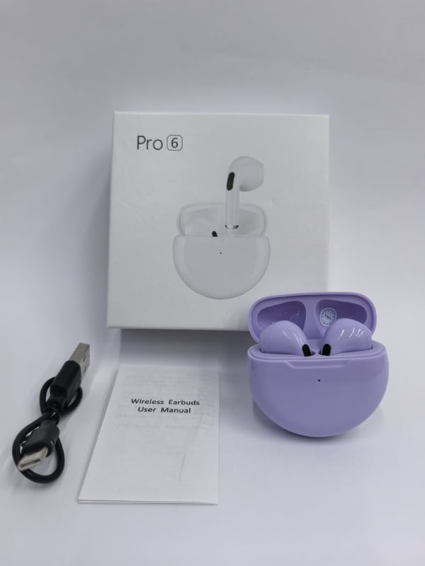 Pro6 Vezeték nélküli Bluetooth fülhallgató – illeszkedő, sztereó, lélegző fény, Bluetooth 5.0, 5 m hatótávolság, üzemidő akár 4 óra