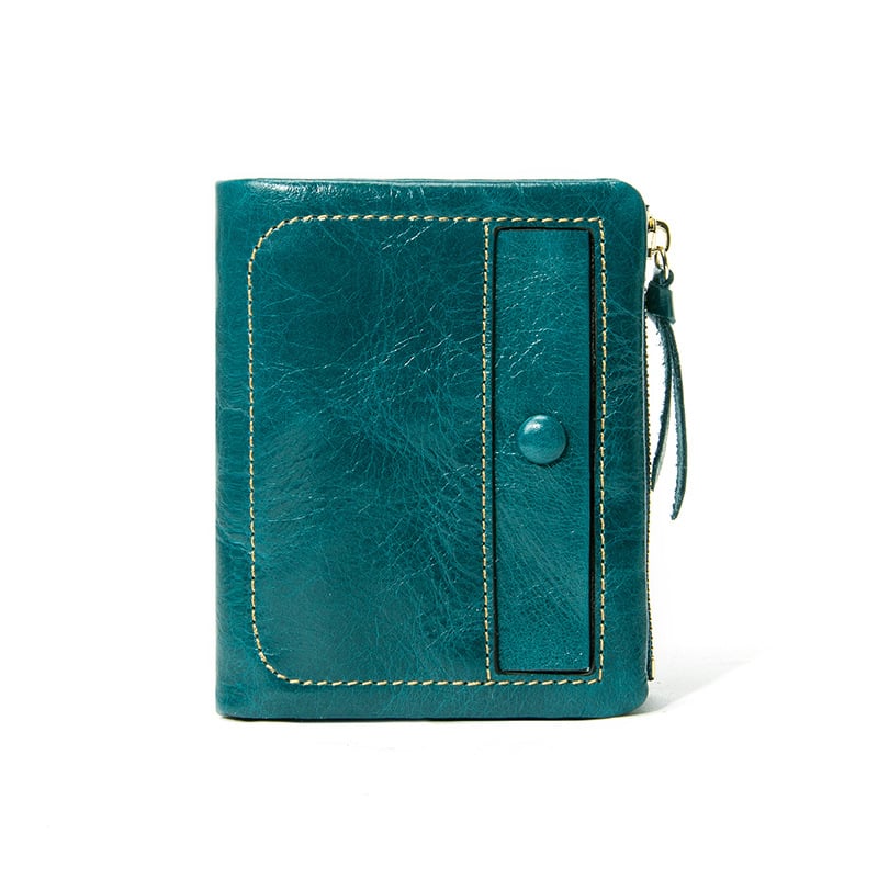 Igazi bőrből készült rövid pénztárca, első réteg marhabőrből, függőleges kártyatartó és érmés zseb