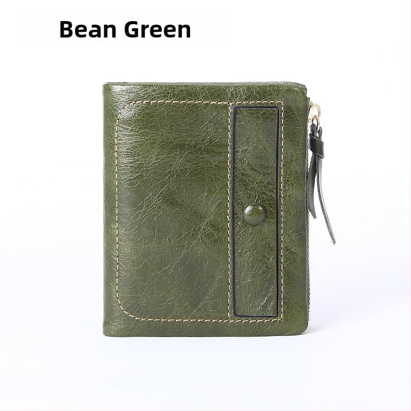 Igazi bőrből készült rövid pénztárca, első réteg marhabőrből, függőleges kártyatartó és érmés zseb