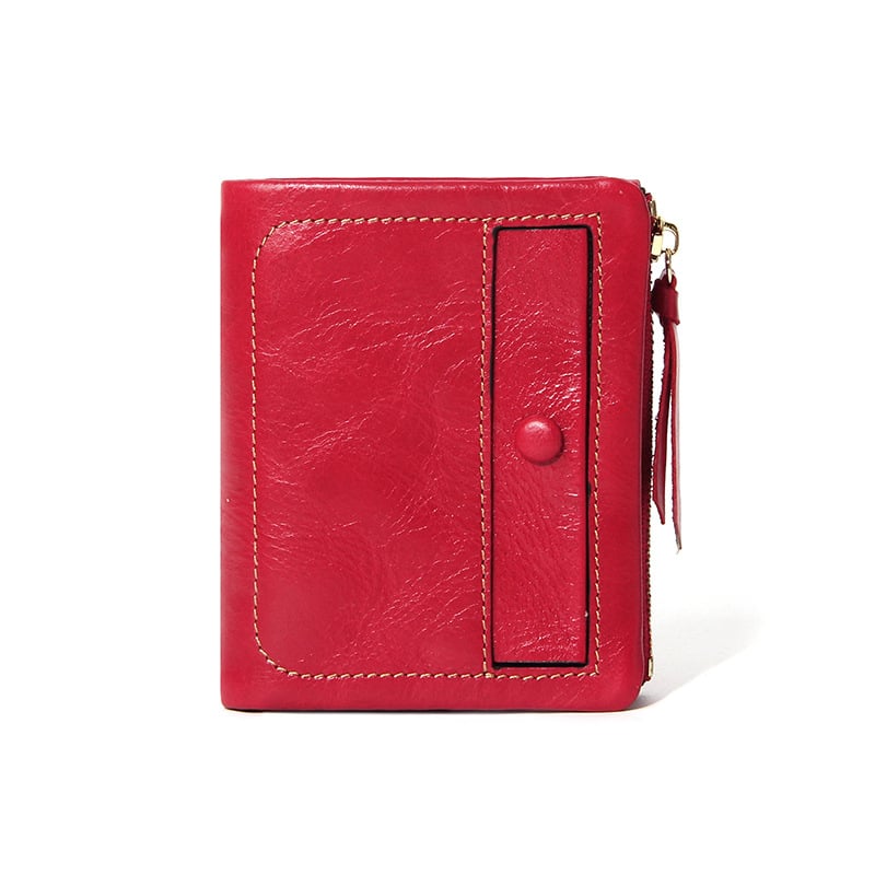 Igazi bőrből készült rövid pénztárca, első réteg marhabőrből, függőleges kártyatartó és érmés zseb